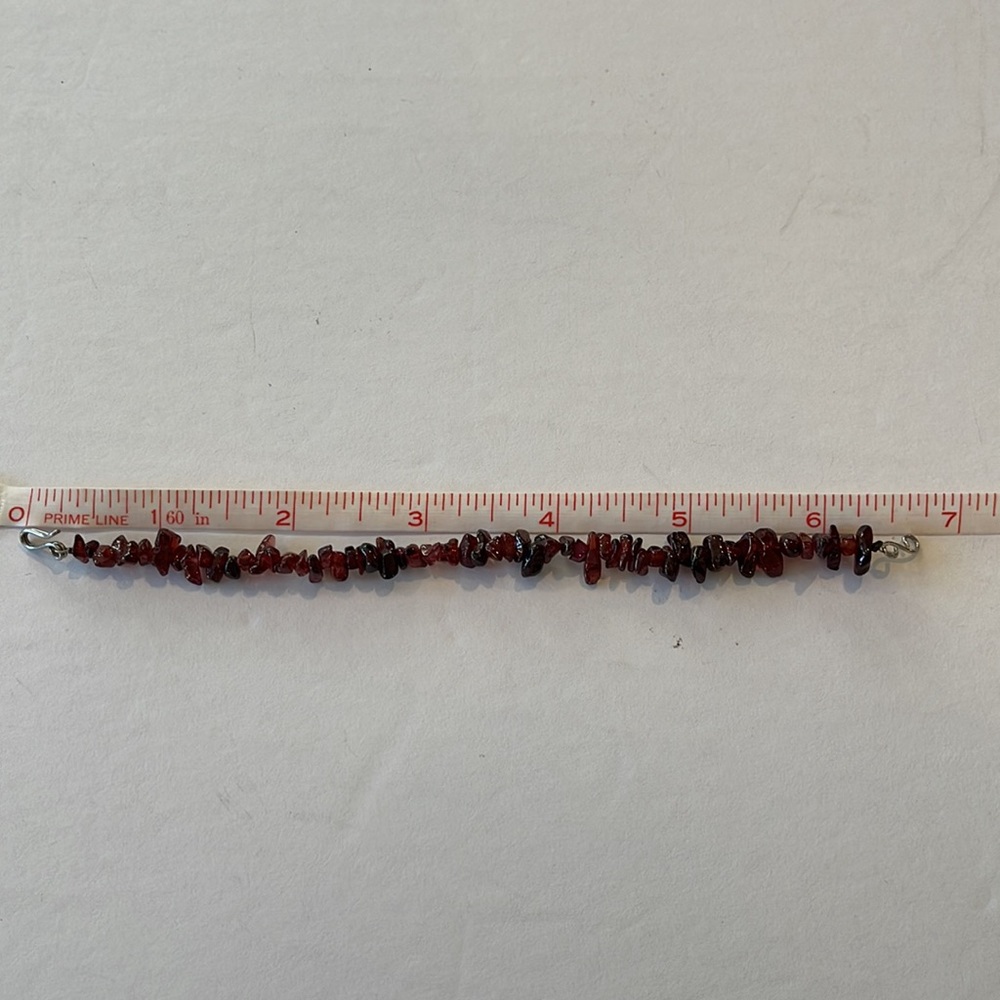 Garnet Stone Bracelet (6 1/4” length) - Picture 5 of 9